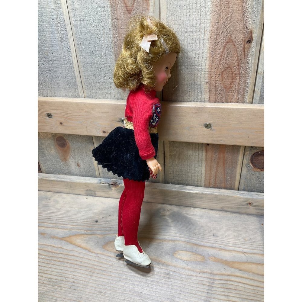 Vintage IDEAL Toys Shirley Temple Doll Red Black outfit and Ice Skates - Picture 3 of 7